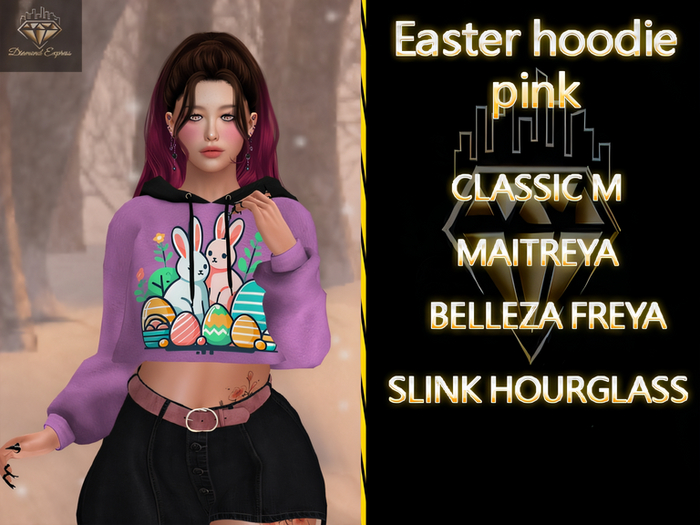 {DE} Easter hoodie pink 