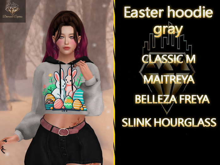 {DE} Easter hoodie gray 