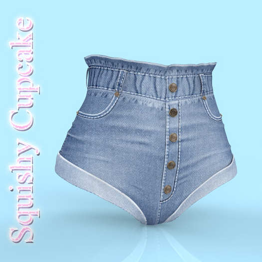 Washed Denim Shorts Maitreya Reborn Legacy