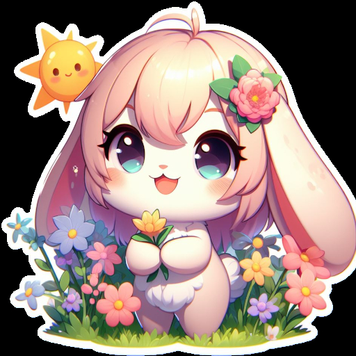 Anime Bunnie Sticker