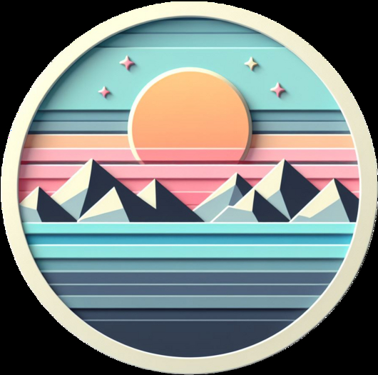 Pastel Mountain Sticker