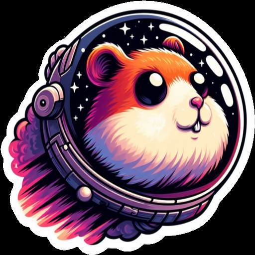 Space Hamster Sticker