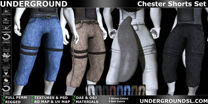 (UG FULL PERM) - Chester Shorts Furry Set