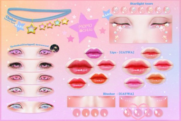 :: MOMOCHUU :: PonyPo - Eyelashes [Unrigged] downward B