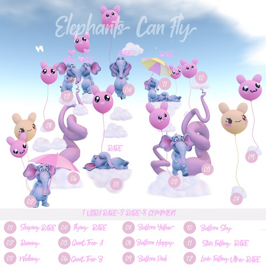 09-(ICE) Elephants Can Fly -Balloon Pink