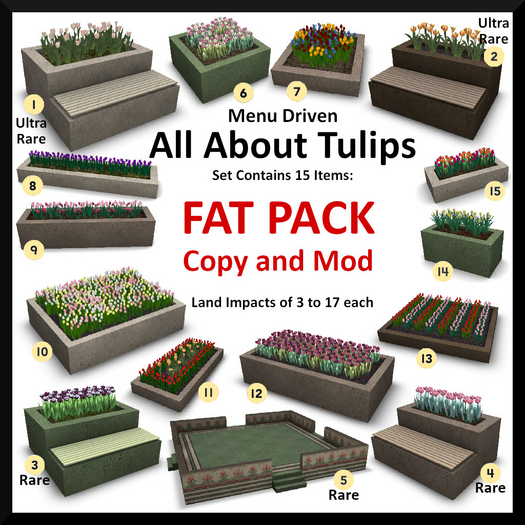 04-All About Tulips - Narrow Plant Bench - Cuddles-Boxed - RARE