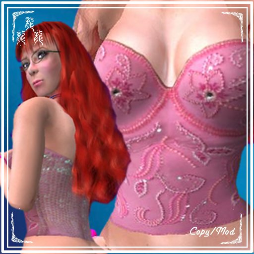 Pink Sequin Bustier Corset