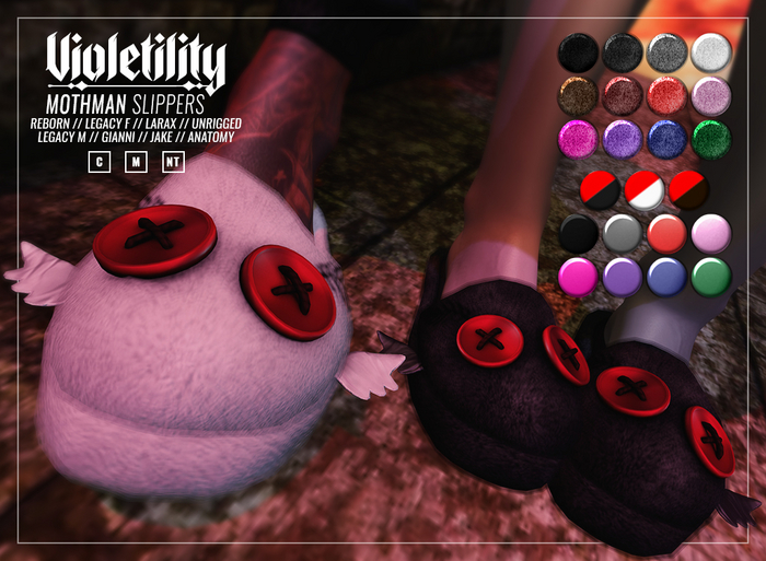 Violetility - Mothman Slippers