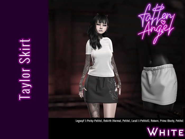 Fallen Angel - Taylor Skirt - WHITE