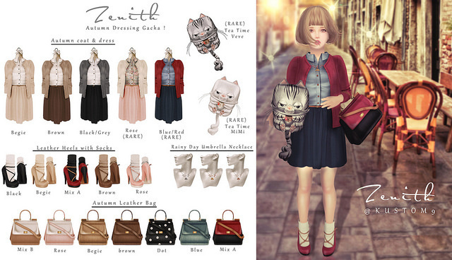 =Zenith=Rainy Day Umbrella Necklace - Golden