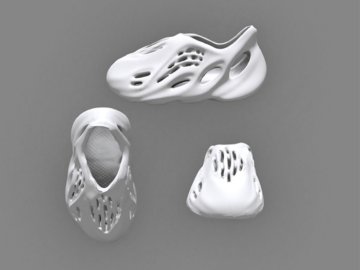 Drei-Streifen-Schuhe Weiß