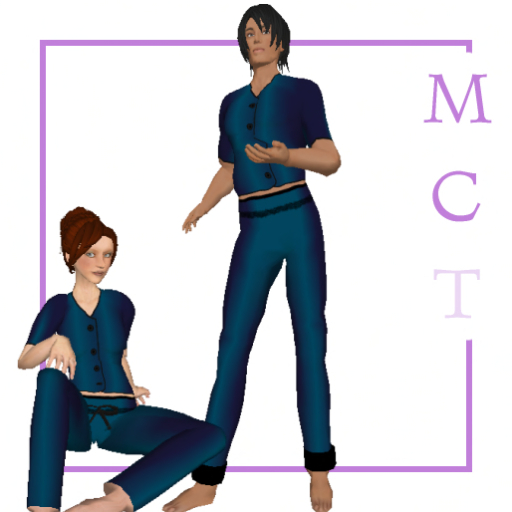 Unisex satin pyjamas blue [by Finally]