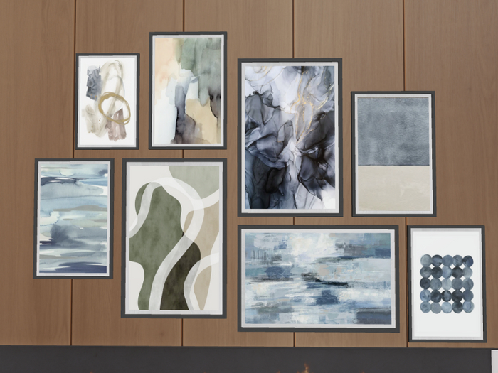 Hollyhood 8 Panel Paintings - Wind