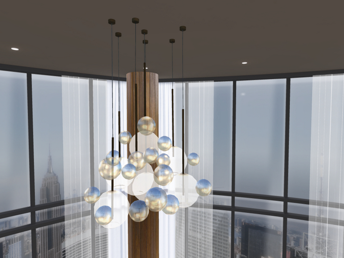 Hollyhood Los Angeles Bubble Chandlier