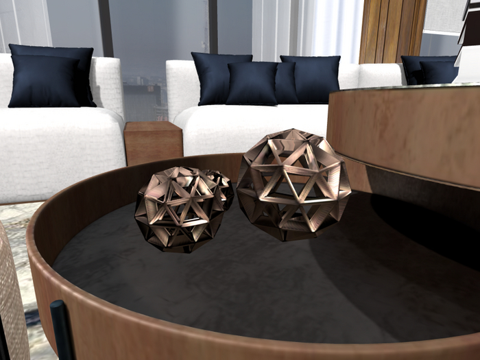 Hollyhood Los Angeles Coffee Table Metal Balls