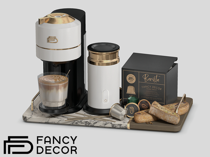 Fancy Decor: Barista Coffee Machine - Snow