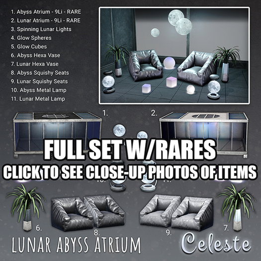 CELESTE - Lunar Abyss Atrium FULL SET W/RARES