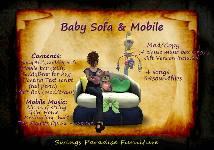 Baby Sofa & Mobile