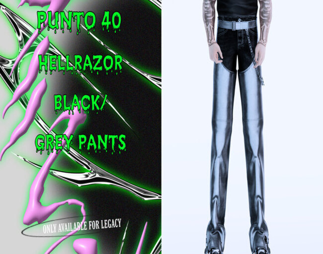 PUNTO40 - HELLRAZOR BLACK/GREY  PANTS