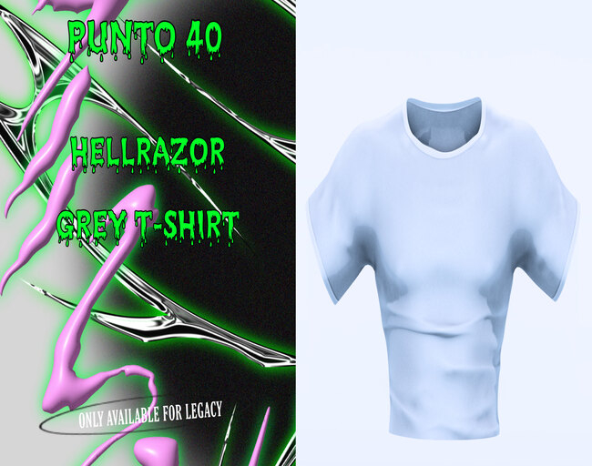 PUNTO40 - HELLRAZOR GREY T-SHIRT