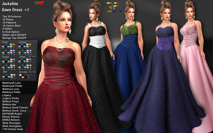 R.F. - Jackeline - Gown Dress v.2 with driven hud *UD 