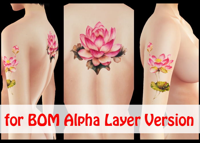 Jing - Tattoo Lotus Back & Arms (BOM)