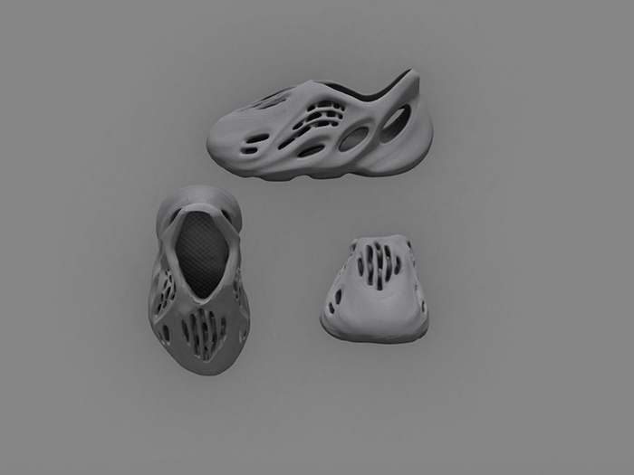 Drei-Streifen-Schuhe Grau