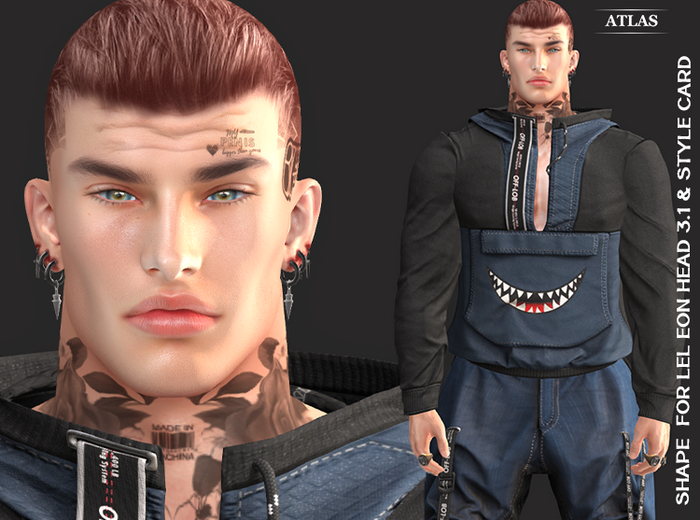 *ATLAS* Shape Mik for Lelutka EON Head 3.1 & STYLE CARD