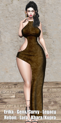 !!! Revna !!! 530 Dress Brown Velvet