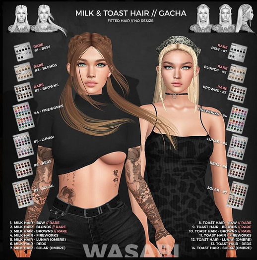 Wasabi // Milk Hair - #5 Lunar Ombre - [Rez & open]