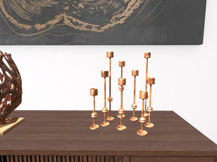 Hollyhood Los Angeles Decor - Bronze Candlesticks