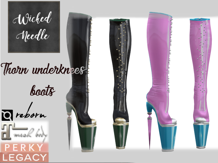 ~W-N~ Thorn underknees boots Latex