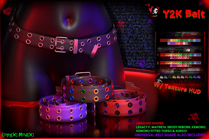 e*K Y2K Belt - [Unrigged]