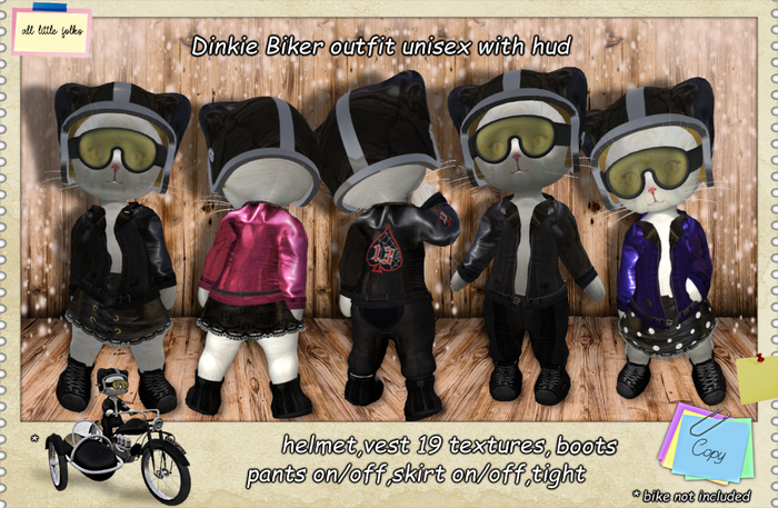 Dinkie * Biker Outfit Unisex with hud..