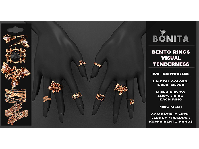 *Bonita* bento rings  Visual tenderness (Legacy, Kupra, Reborn)