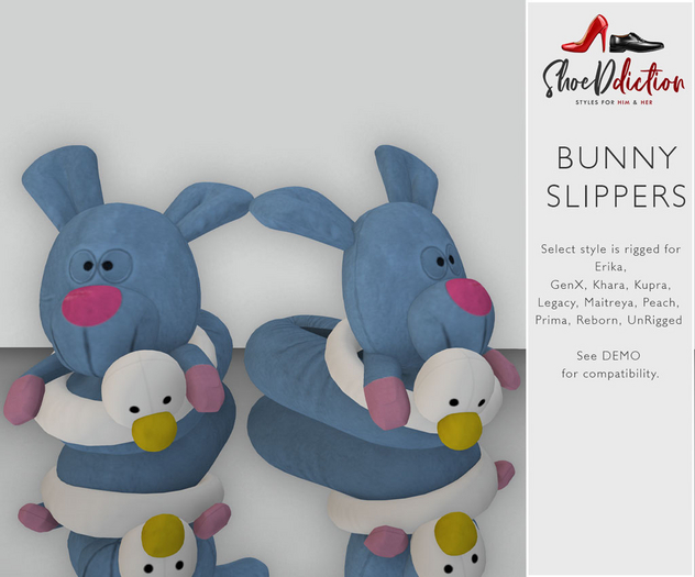 {SA} Bunny Slippers Blue