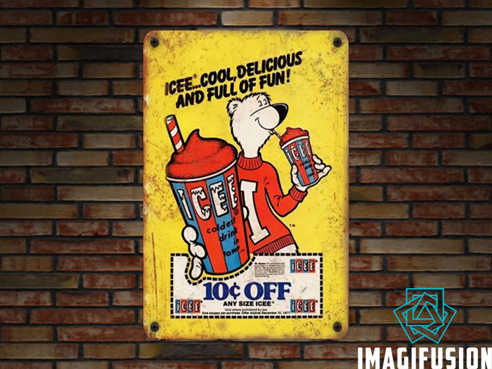 *Vintage Metal Sign - Icee*