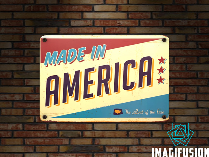 *Vintage Metal Sign - Made In America*