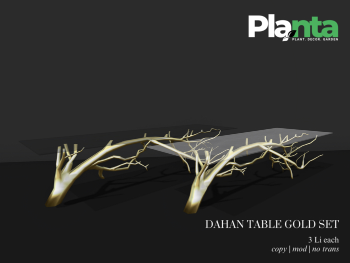 Planta - Dahan Table Gold Set