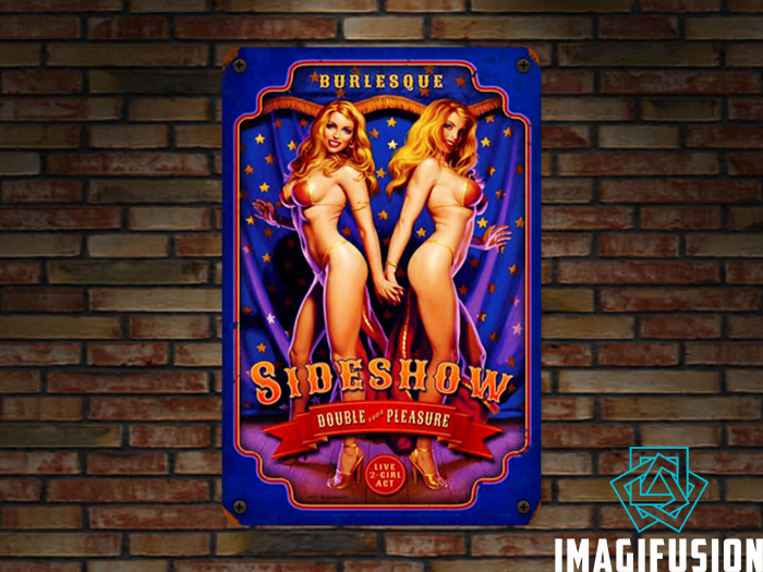 *Vintage Metal Sign - Side Show*