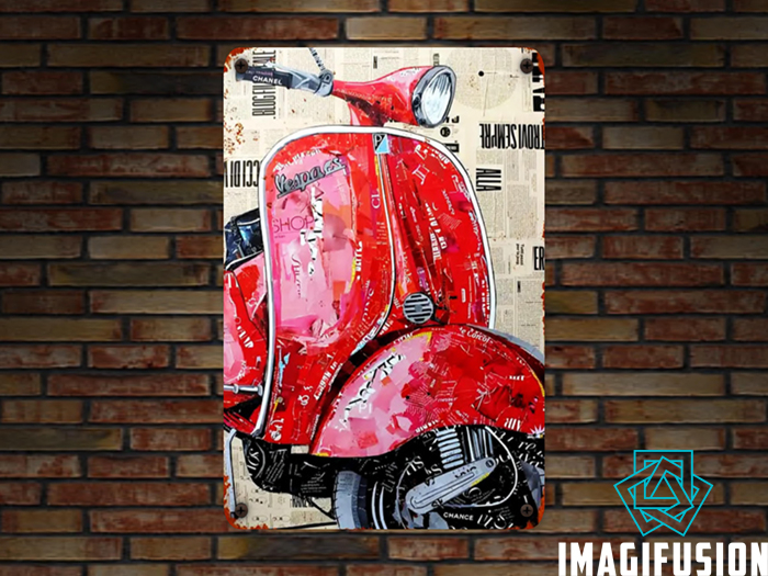*Vintage Metal Sign - Vespa GS*