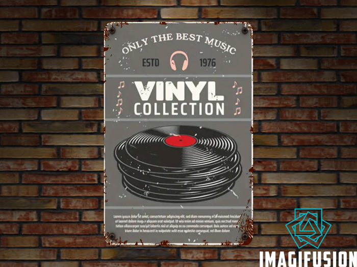 *Vintage Metal Sign - Vinyl Collection*