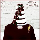 Claret Calla Lily Wedding Cake