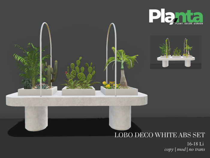 Planta - Lobo Deco White Abs Set