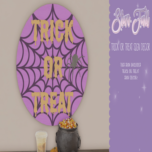 {Starfall} - Trick or Treat Decor Sign
