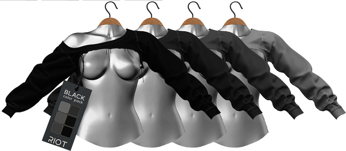 RIOT / Siobhan Ripped Sweater - Black Pack