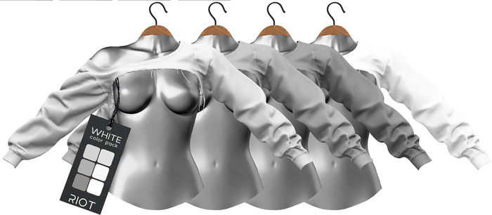 RIOT / Siobhan Ripped Sweater - White Pack