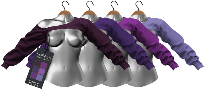 RIOT / Siobhan Ripped Sweater - Purple Pack