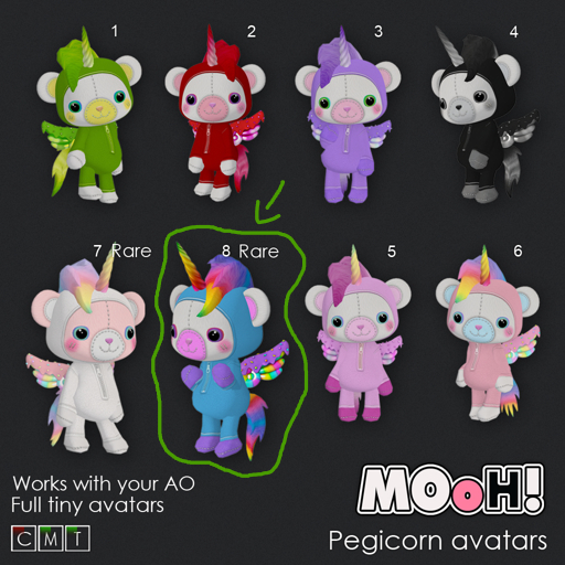 08. MOoH! Pegicorn avatar blue RARE