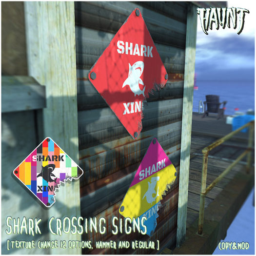 HAUNT - Shark Crossing Signs